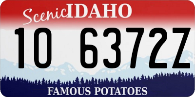 ID license plate 1O6372Z