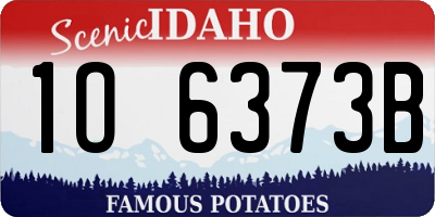 ID license plate 1O6373B