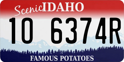 ID license plate 1O6374R