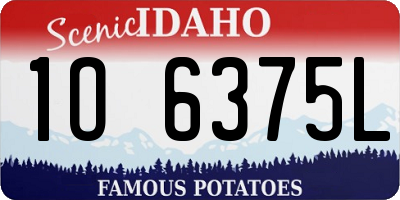 ID license plate 1O6375L