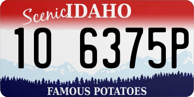 ID license plate 1O6375P