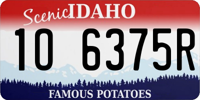 ID license plate 1O6375R