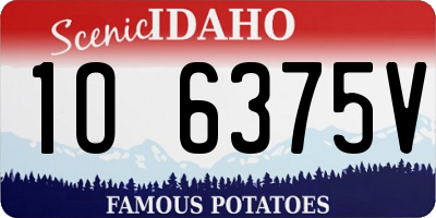 ID license plate 1O6375V