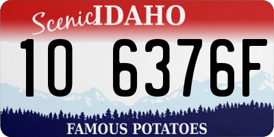 ID license plate 1O6376F
