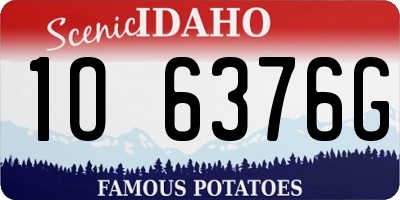 ID license plate 1O6376G