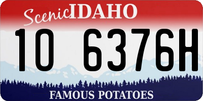 ID license plate 1O6376H