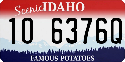 ID license plate 1O6376Q