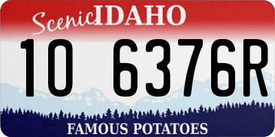 ID license plate 1O6376R