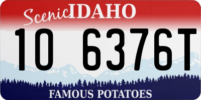 ID license plate 1O6376T