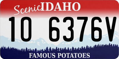 ID license plate 1O6376V
