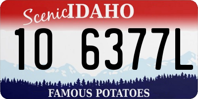 ID license plate 1O6377L