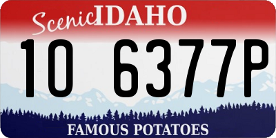 ID license plate 1O6377P