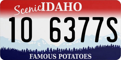 ID license plate 1O6377S