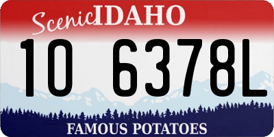 ID license plate 1O6378L