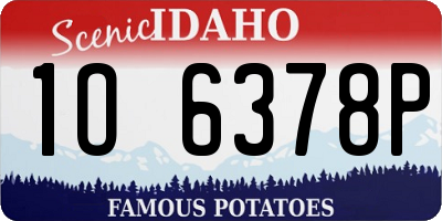 ID license plate 1O6378P