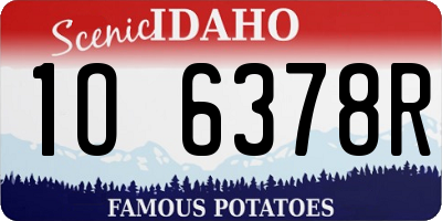 ID license plate 1O6378R