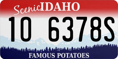 ID license plate 1O6378S
