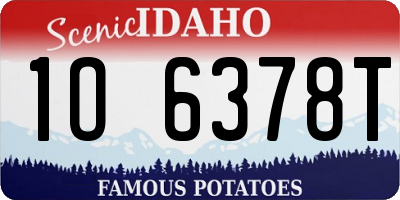 ID license plate 1O6378T
