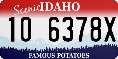 ID license plate 1O6378X