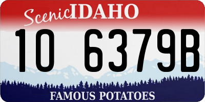 ID license plate 1O6379B