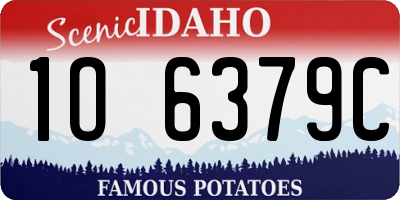 ID license plate 1O6379C