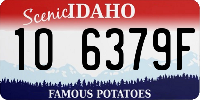 ID license plate 1O6379F
