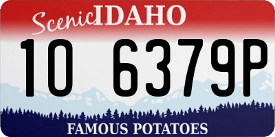 ID license plate 1O6379P