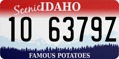 ID license plate 1O6379Z