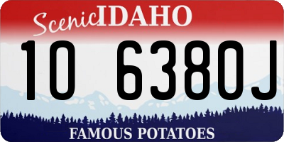 ID license plate 1O6380J