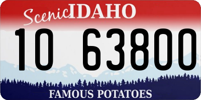 ID license plate 1O6380O