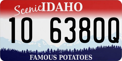 ID license plate 1O6380Q