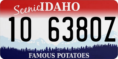 ID license plate 1O6380Z