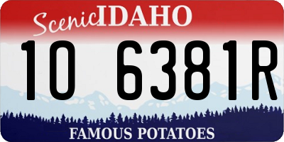 ID license plate 1O6381R