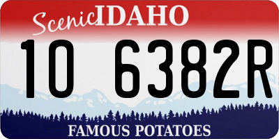 ID license plate 1O6382R