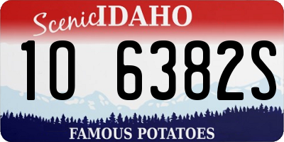 ID license plate 1O6382S