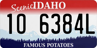 ID license plate 1O6384L