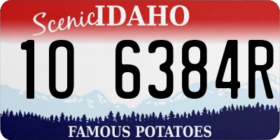 ID license plate 1O6384R
