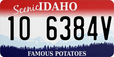 ID license plate 1O6384V