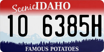 ID license plate 1O6385H