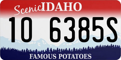 ID license plate 1O6385S