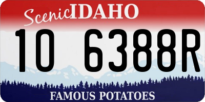 ID license plate 1O6388R