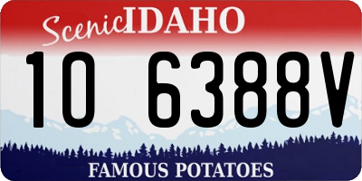 ID license plate 1O6388V