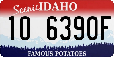 ID license plate 1O6390F