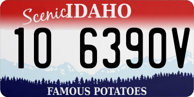 ID license plate 1O6390V