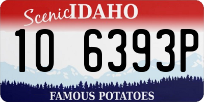 ID license plate 1O6393P