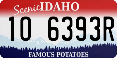 ID license plate 1O6393R