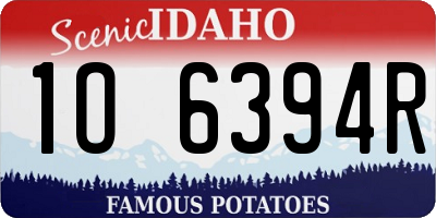 ID license plate 1O6394R