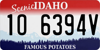 ID license plate 1O6394V