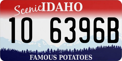 ID license plate 1O6396B
