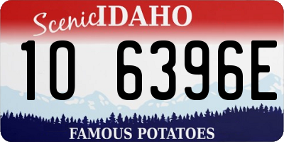 ID license plate 1O6396E